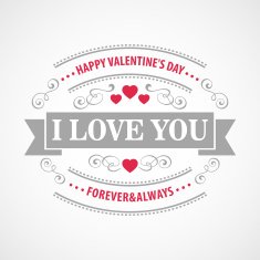 Typography Valentine's Day cards N24