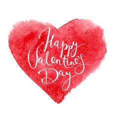 Vector watercolor heart with text N2