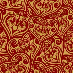 Seamless wallpaper pattern with heart N5
