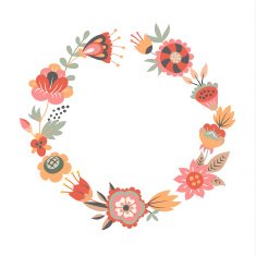 floral frame N216