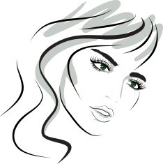 beauty girl face design elements N2