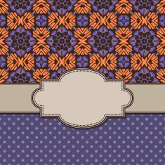 Vintage vector flower frame N145