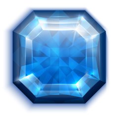 Asscher cut blue diamond icon N2