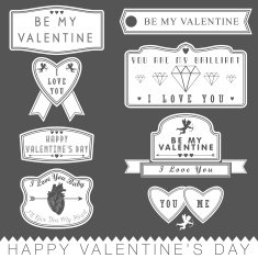 Valentine's Day labels N9