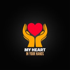 valentines day hand holding concept background