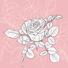 Floral card with roses N23