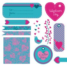 Valentine's Day set of design elements N4