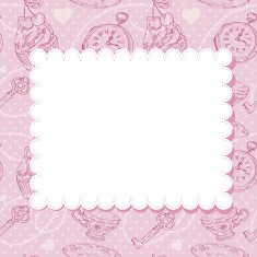 Romantic vintage Valentine invitation postcard N7