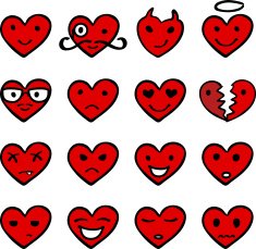 hearts cartoon emotions N2