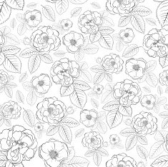 Seamless pattern of flowers N66