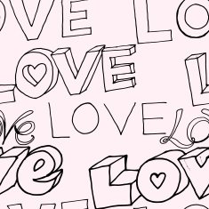 words "i love you" on pink background N9