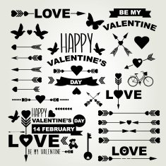 Valentine's Day set of symbols N6
