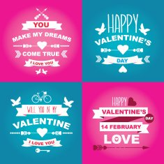 Valentine's Day set of symbols N7