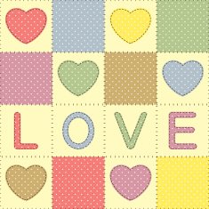 Romantic patchwork background