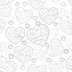 Seamless pattern of hearts N67