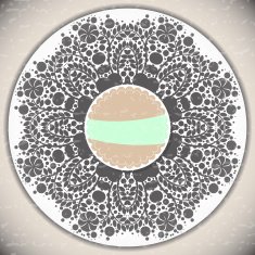 Circle flower card invitation postcard fashion template