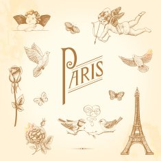 Set of vector vintage elements for design