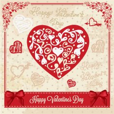 vector love vintage card