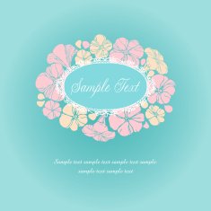 Romantic vintage floral text background