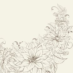 Garland of chrysanthemum isolated