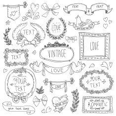 Vintage labels set vector N9