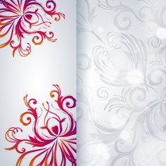 Abstract vector background with floral pattern N6