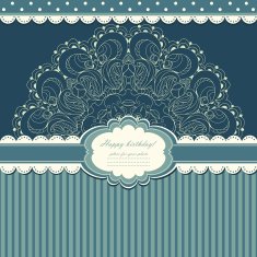 Beautiful invitation with lace vector N2