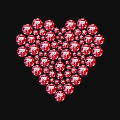 Diamond heart symbol