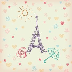 Decorative romantic french sketchy image N2
