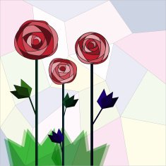 Floral mosaic background Roses
