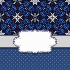 Vintage vector flower frame N147