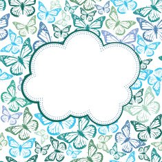 Vector frame with butterflies