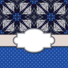 Vintage vector flower frame N148