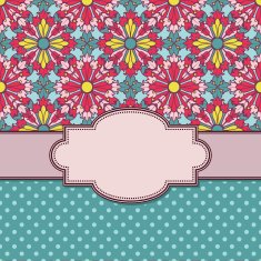 Vintage vector flower frame N150