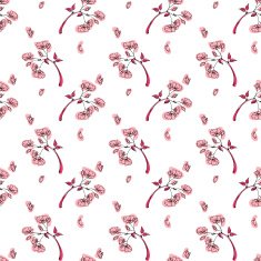 seamless pattern apple tree branch N3
