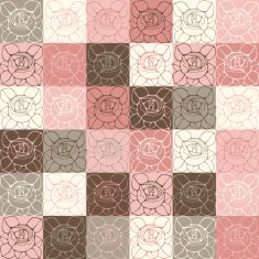 Seamless pattern with delicate art nouveau roses flowers