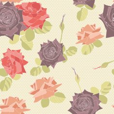 Delicate pattern with roses flowers Seamless background