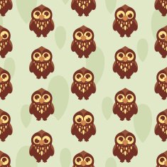 cute seamless pattern with owl