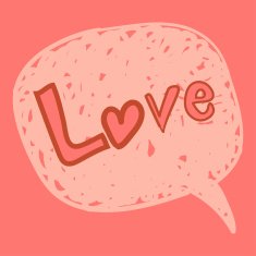 Love hand drawn bubble