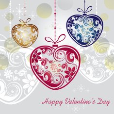 Hearts decorated pendants