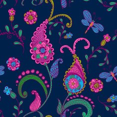 Seamless bright paisley N2