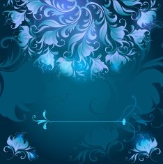 Abstract retro floral background