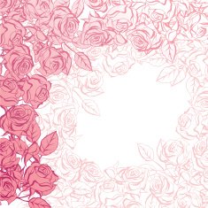 Floral background with pink roses Vector illustration N4