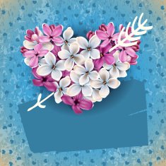 Heart from flowers of a lilac N2
