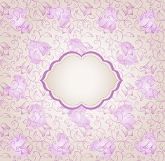 Floral background greeting card template N2