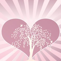 Cherry Blossom with Heart