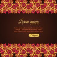 Invitation template vintage flowers lace ornament N5