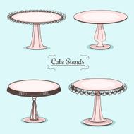 set of cake stands N2