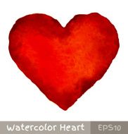 Red watercolor heart N8
