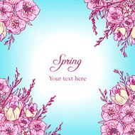 floral card with blossoms N8